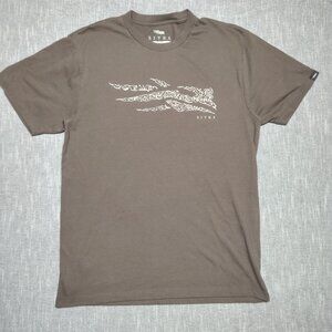 Sitka Gear T-Shirt Size Medium Brown 5050 Cotton Polyester Short Sleeve Hunting